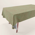 Block Print Pomegranate in Olive Tablecloth Gallery Image 1