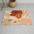 abstract retro shapes earthy organic Rug Gallery Image 1