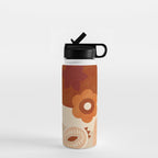 abstract retro shapes earthy organic Water Bottle Gallery Image 1