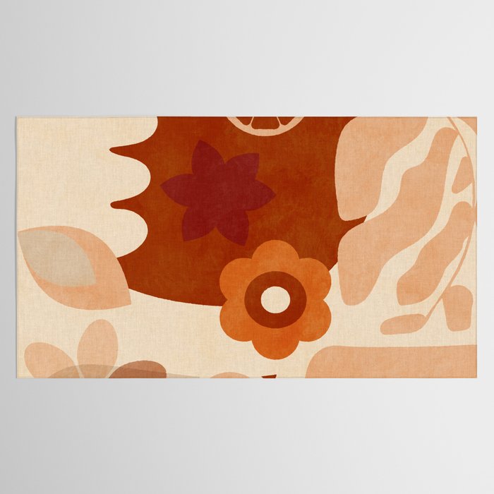 abstract retro shapes earthy organic Tablecloth Gallery Image 2
