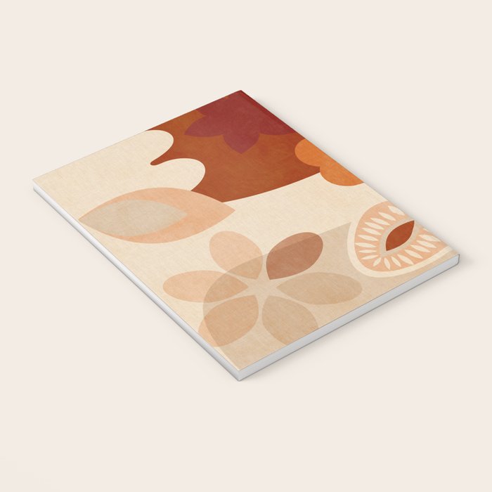 abstract retro shapes earthy organic Notebook Gallery Image 3