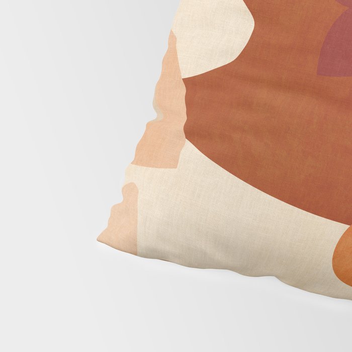 abstract retro shapes earthy organic Pillow Sham Gallery Image 4