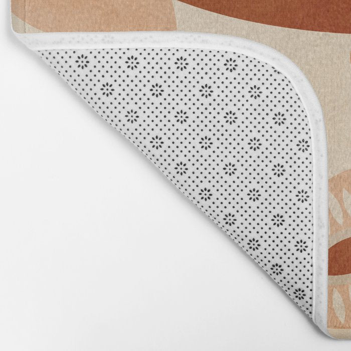 abstract retro shapes earthy organic Bath Mat Gallery Image 2