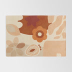 abstract retro shapes earthy organic Rug Gallery Image 2