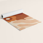 abstract retro shapes earthy organic Yoga Mat Gallery Image 2