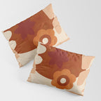 abstract retro shapes earthy organic Pillow Sham Gallery Image 3