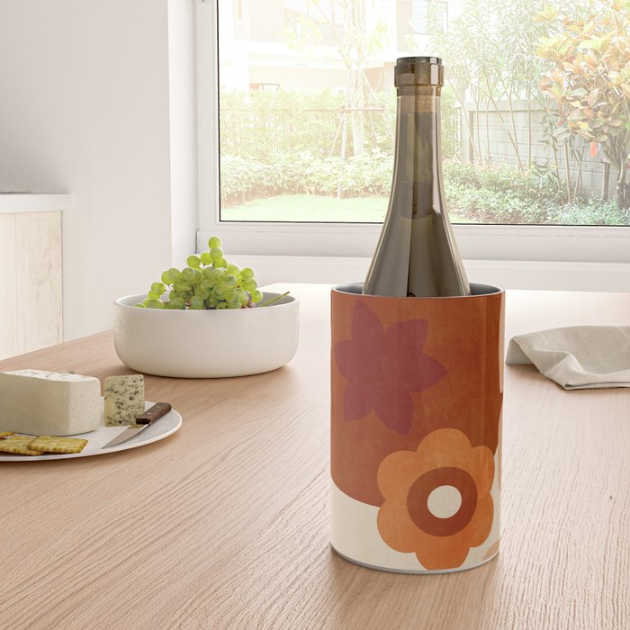 abstract retro shapes earthy organic Wine Chiller Gallery Image 4