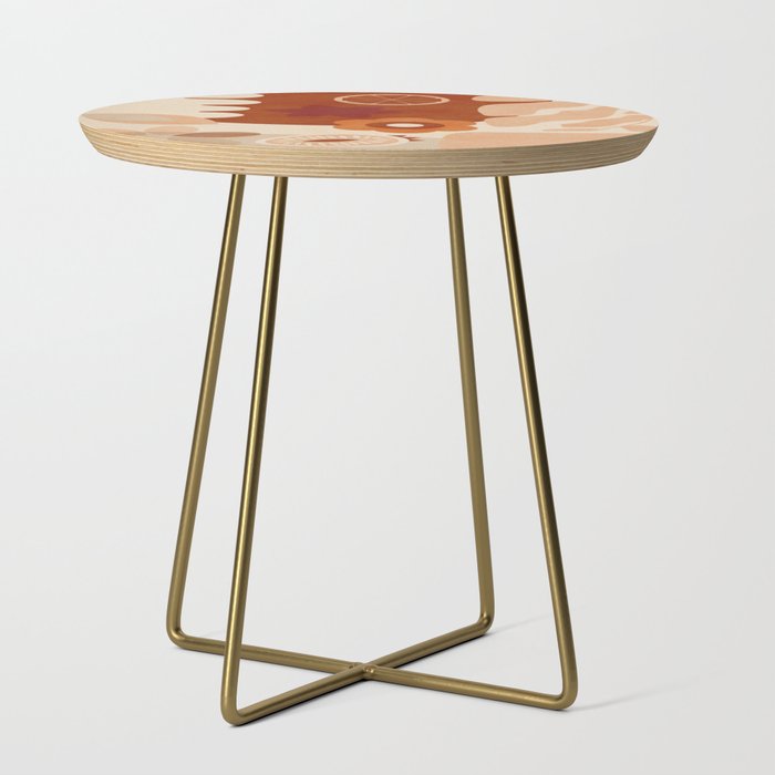 abstract retro shapes earthy organic Side Table Gallery Image 1
