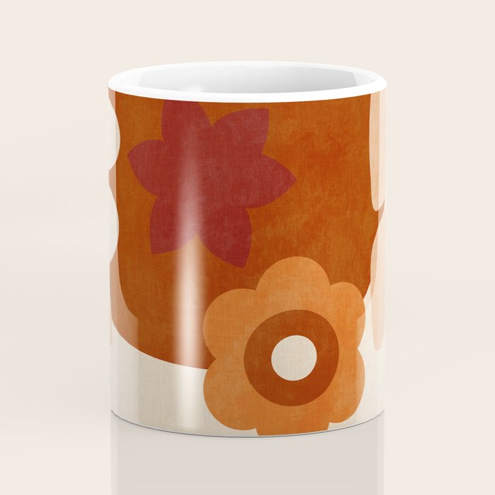 abstract retro shapes earthy organic Coffee Mug Gallery Image 4