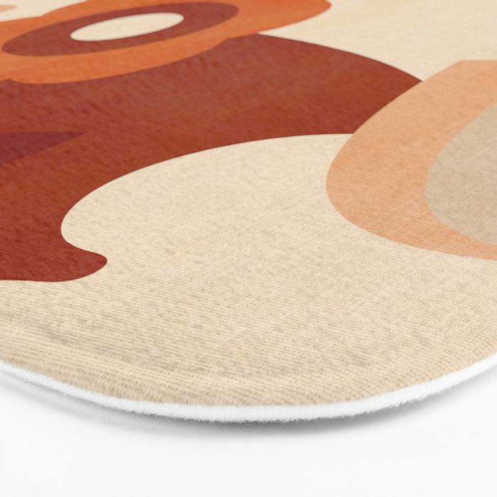 abstract retro shapes earthy organic Bath Mat Gallery Image 3