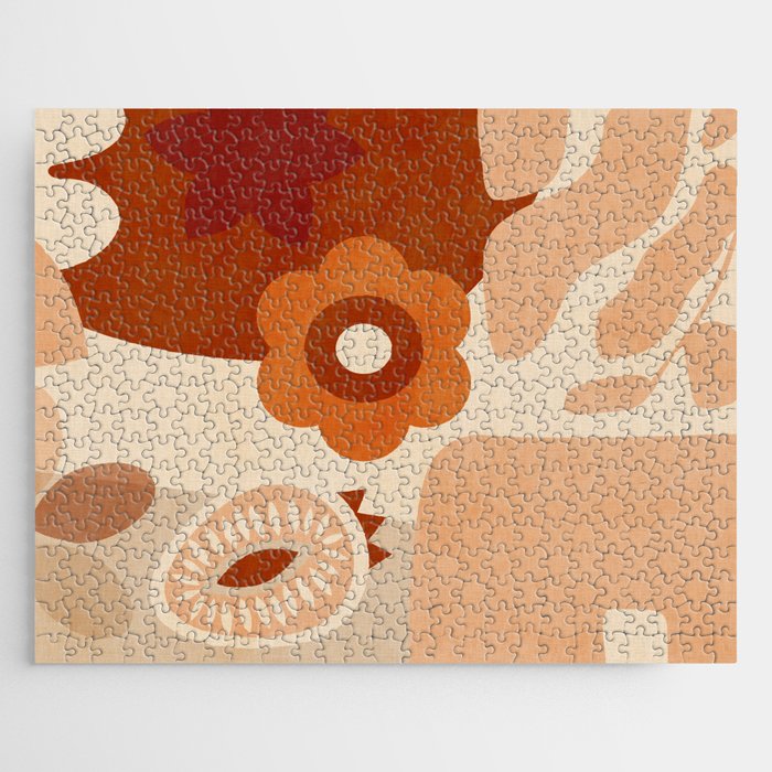 abstract retro shapes earthy organic Jigsaw Puzzle Gallery Image 1
