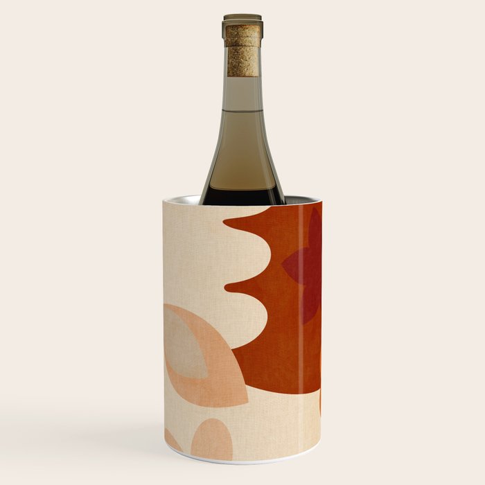 abstract retro shapes earthy organic Wine Chiller Gallery Image 2