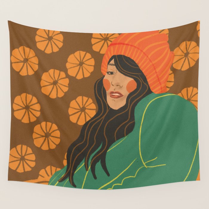 Pumpkin days Wall Tapestry Gallery Image 1