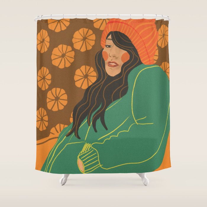 Pumpkin days Shower Curtain Gallery Image 1