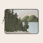 Acadia National Park, Maine, illustrated Laptop Sleeve Gallery Image 1