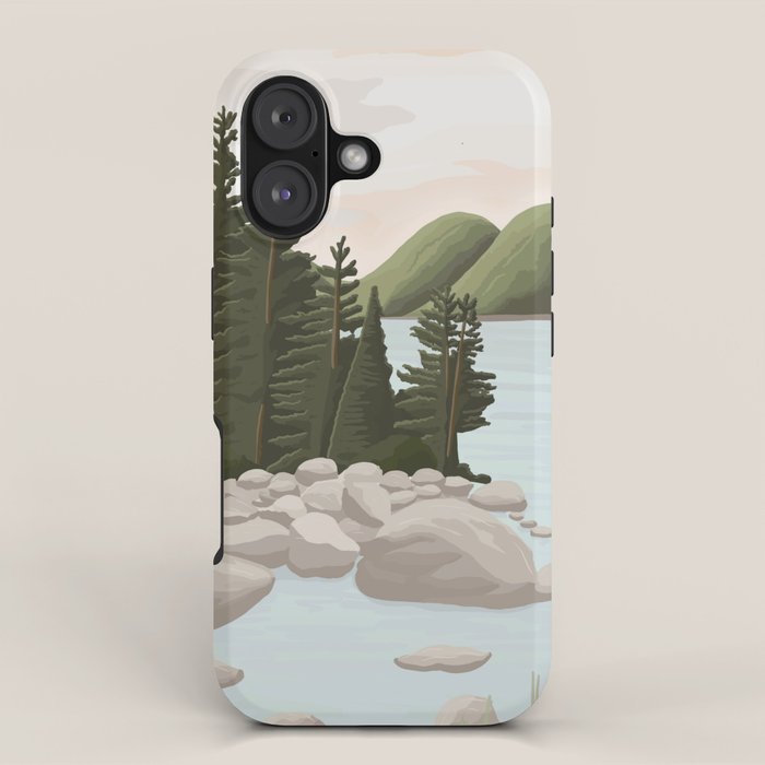 Acadia National Park, Maine, Illustrated Iphone Case
