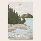 Acadia National Park, Maine, illustrated Cutting Board Gallery Image 1