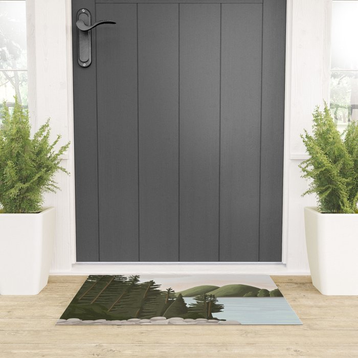 Acadia National Park, Maine, illustrated Welcome Mat Gallery Image 3