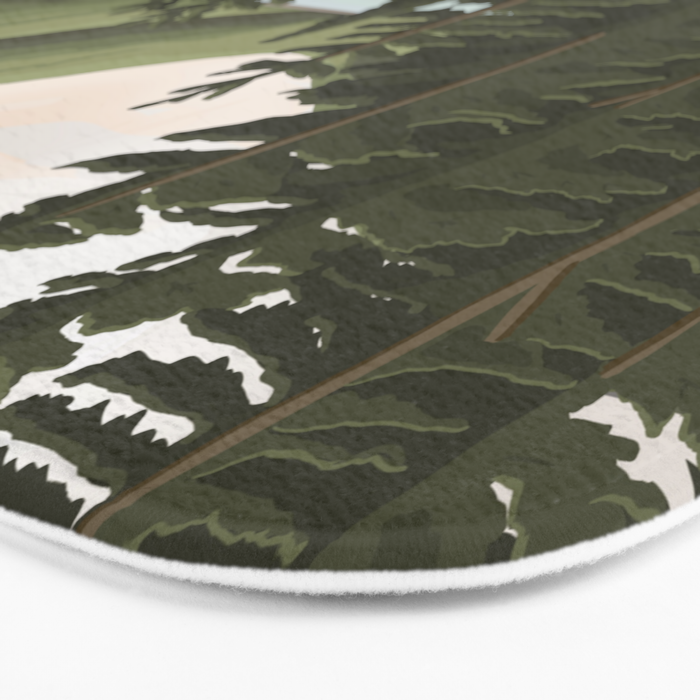 Acadia National Park, Maine, illustrated Bath Mat Gallery Image 3