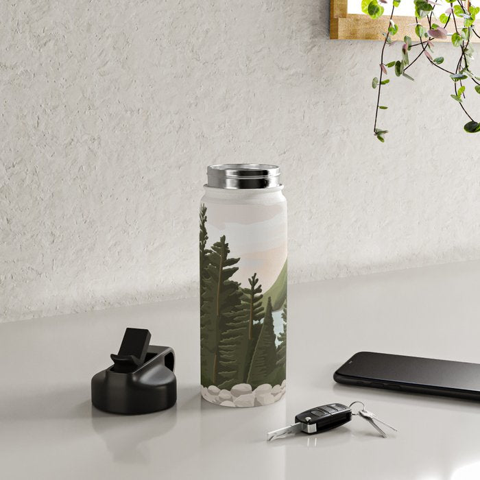 Acadia National Park, Maine, illustrated Water Bottle Gallery Image 4