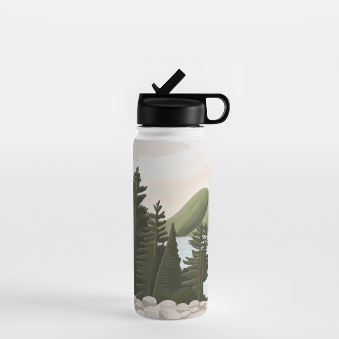 Acadia National Park, Maine, illustrated Water Bottle Gallery Image 1