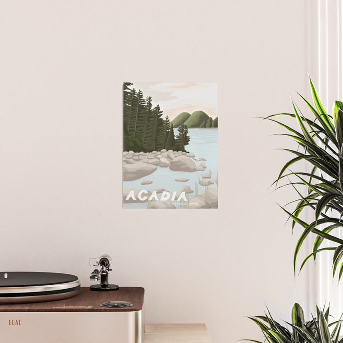 Acadia National Park, Maine, illustrated Poster Gallery Image 2