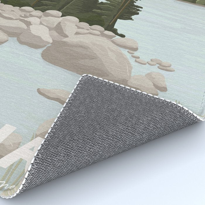 Acadia National Park, Maine, illustrated Rug Gallery Image 4