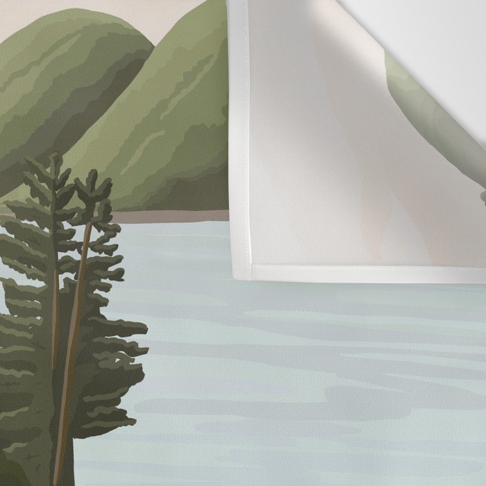 Acadia National Park, Maine, illustrated Wall Tapestry Gallery Image 3