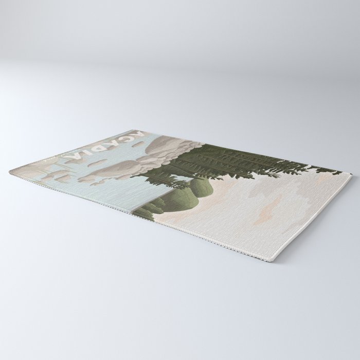 Acadia National Park, Maine, illustrated Rug Gallery Image 3