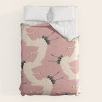 Pink Japanese Cranes Pattern Comforter Gallery Image 6