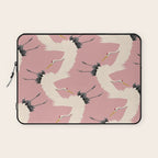 Pink Japanese Cranes Pattern Laptop Sleeve Gallery Image 1