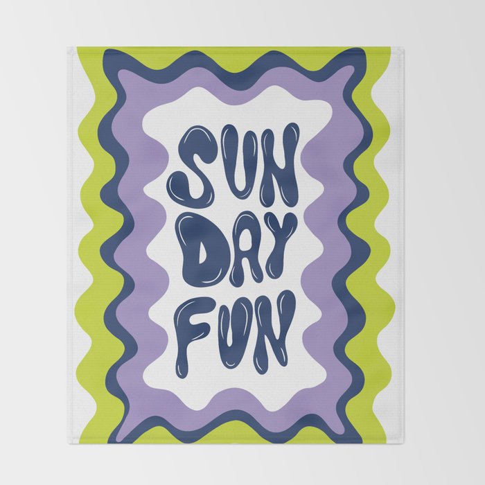 Sunday-Fun Throw Blanket Gallery Image 2