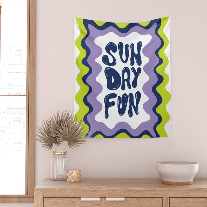 Sunday-Fun Wall Tapestry Gallery Image 2