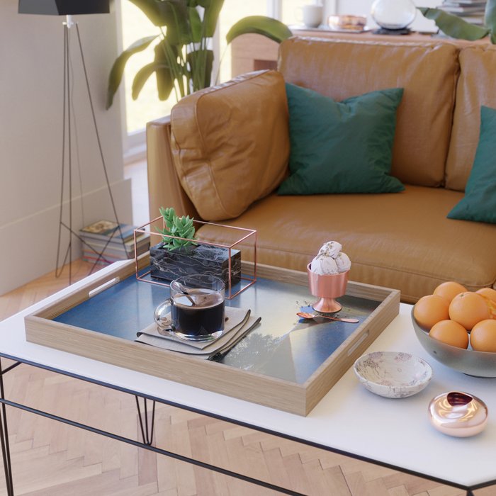 Hot Springs, Yavapai, Arizona landscape painting by Maxfield Parrish Serving Tray Gallery Image 2