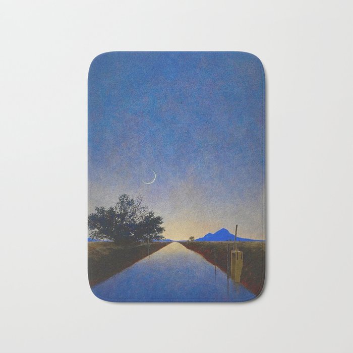 Hot Springs, Yavapai, Arizona landscape painting by Maxfield Parrish Bath Mat Gallery Image 1
