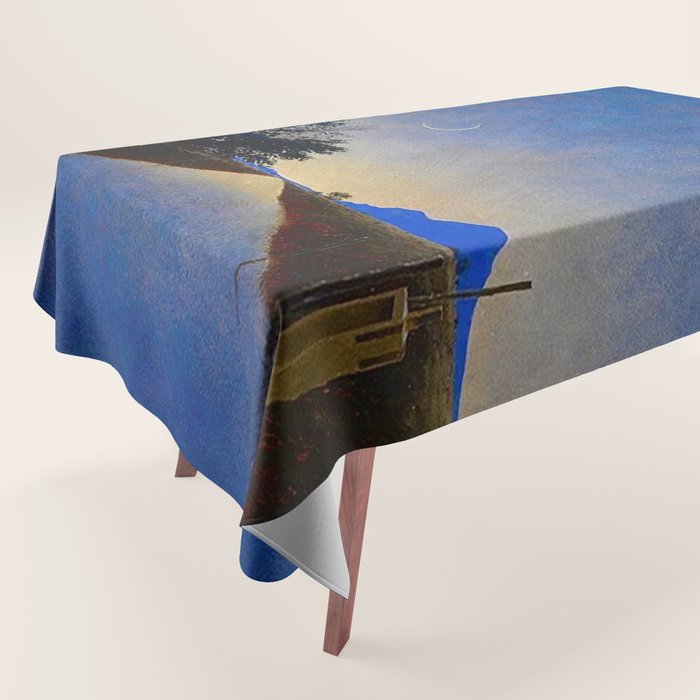 Hot Springs, Yavapai, Arizona landscape painting by Maxfield Parrish Tablecloth Gallery Image 1