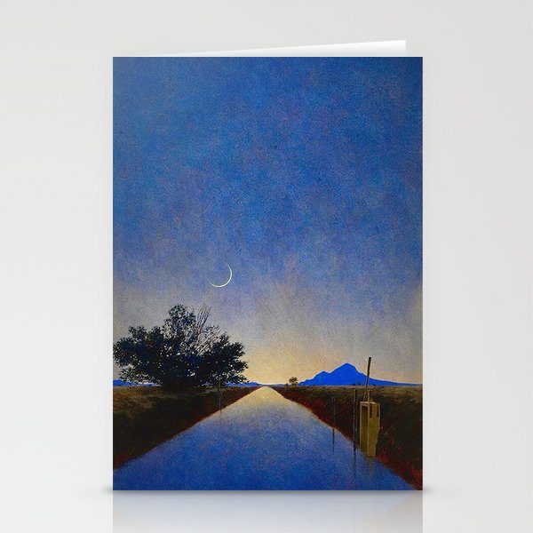 Hot Springs, Yavapai, Arizona landscape painting by Maxfield Parrish Stationery Card Gallery Image 1