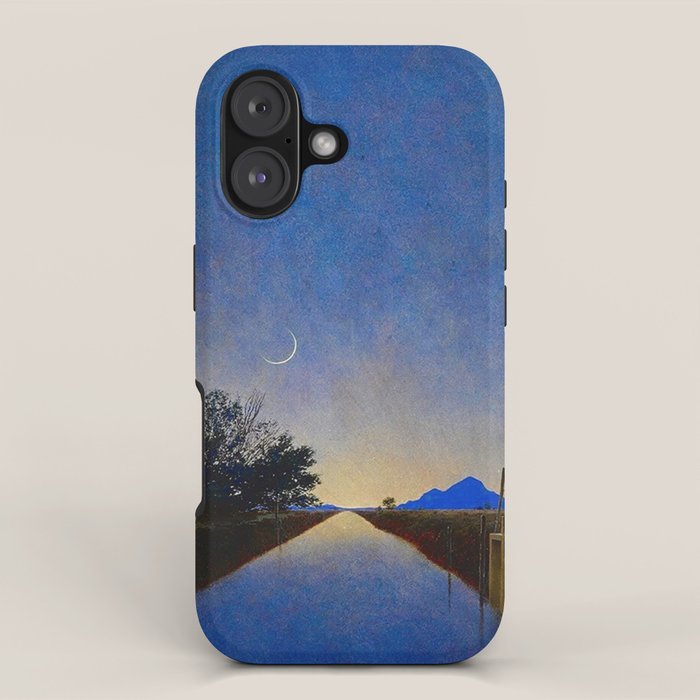 Hot Springs, Yavapai, Arizona landscape painting by Maxfield Parrish iPhone Case Gallery Image 1