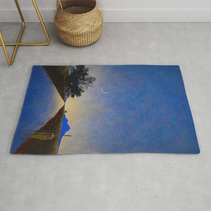 Hot Springs, Yavapai, Arizona landscape painting by Maxfield Parrish Rug Gallery Image 1