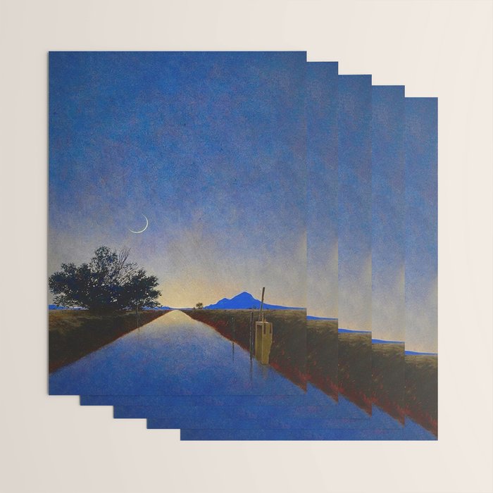 Hot Springs, Yavapai, Arizona landscape painting by Maxfield Parrish Wrapping Paper Gallery Image 3