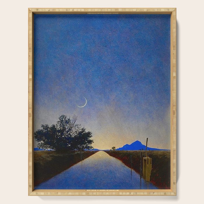 Hot Springs, Yavapai, Arizona landscape painting by Maxfield Parrish Serving Tray Gallery Image 1