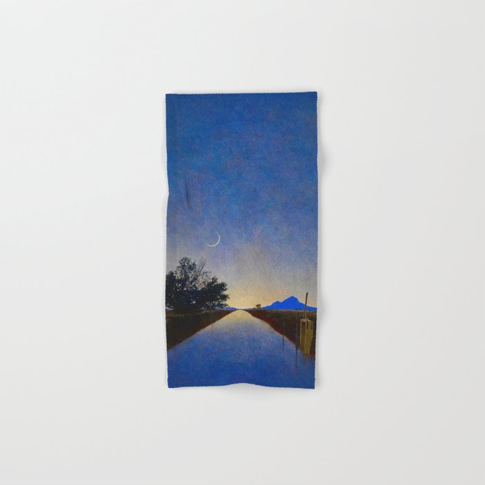 Hot Springs, Yavapai, Arizona landscape painting by Maxfield Parrish Bath Towel Gallery Image 1