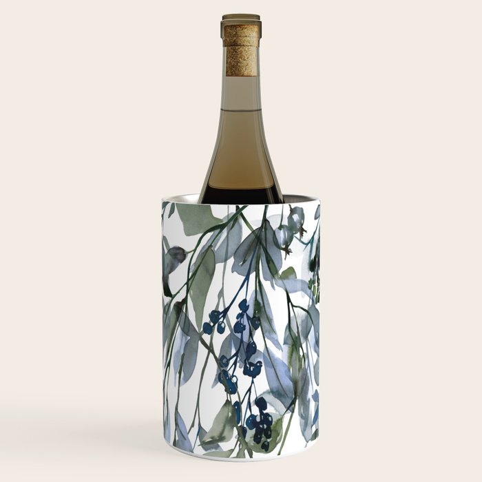 Watercolor Leaves Floral Prints Wine Chiller Gallery Image 2