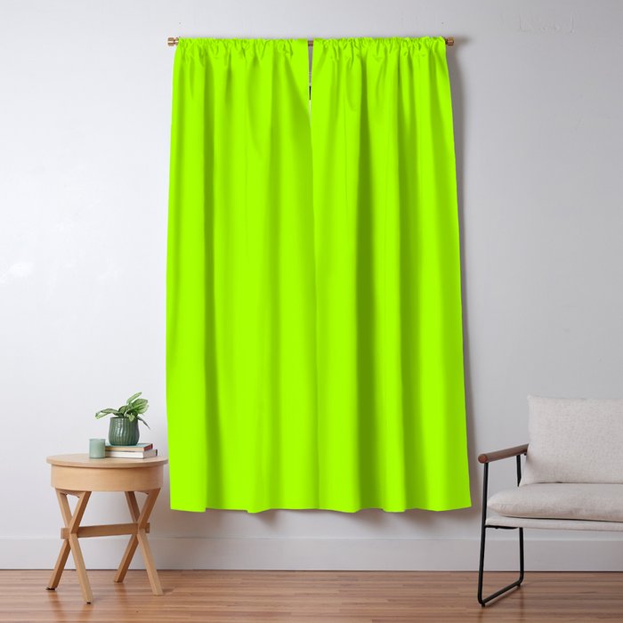 Trendy modern lime green neon color Window Curtain Gallery Image 5
