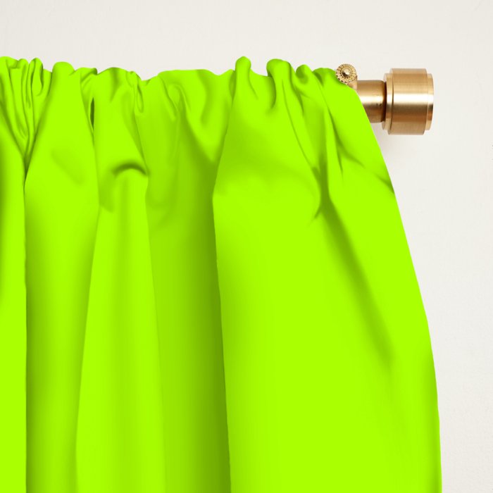 Trendy modern lime green neon color Window Curtain Gallery Image 2