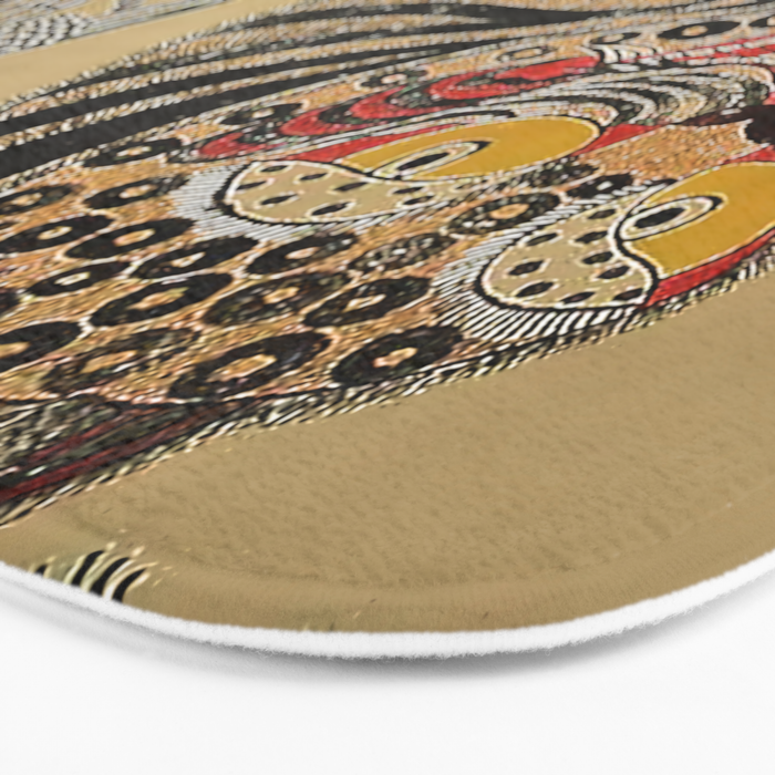 Striped Vintage Minhwa Tiger and Magpie Bath Mat Gallery Image 3