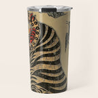Striped Vintage Minhwa Tiger and Magpie Travel Mug Gallery Image 1