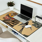 Striped Vintage Minhwa Tiger and Magpie Desk Mat Gallery Image 2