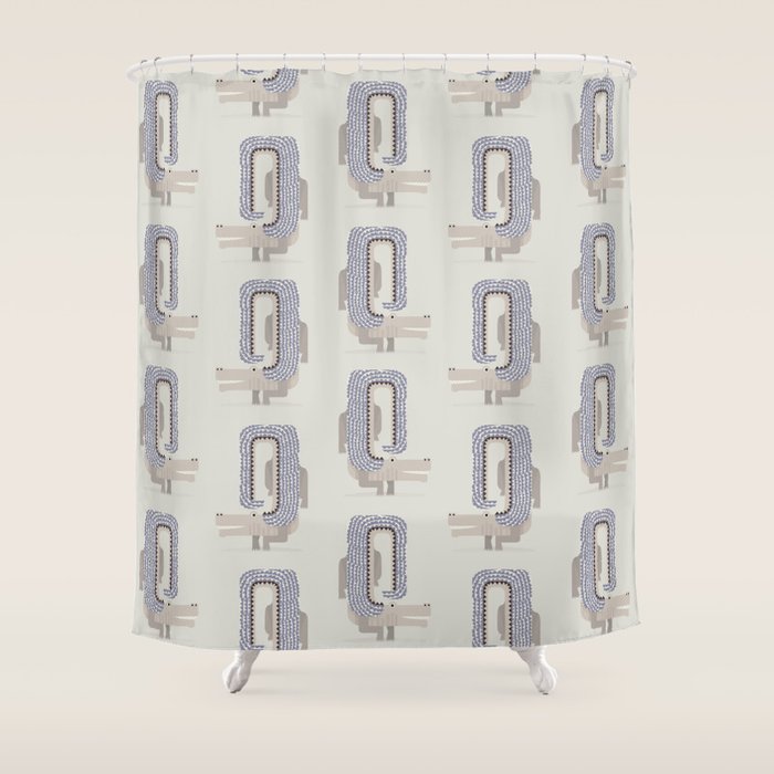 Whimsical Crocodile Shower Curtain Gallery Image 1
