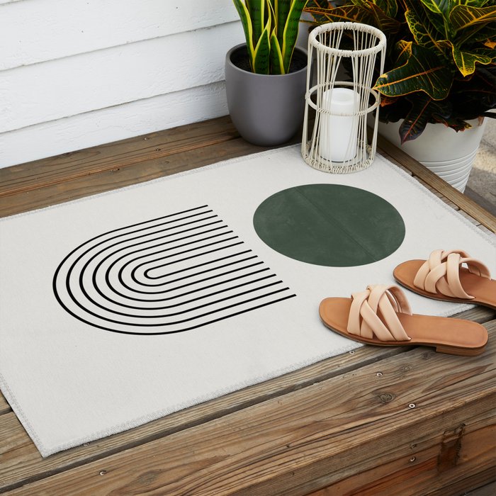 Retro Geo Composition Outdoor Rug Gallery Image 2